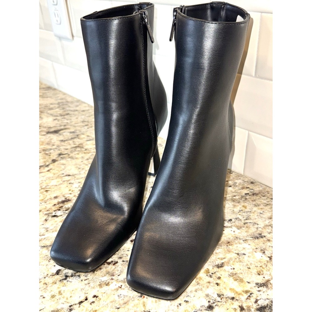 Circus NY by Sam Edelman Bootie Heel Women's 10M Emma Square Toe Black Vegan - Picture 3 of 16